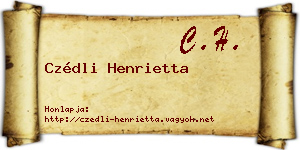 Czédli Henrietta névjegykártya