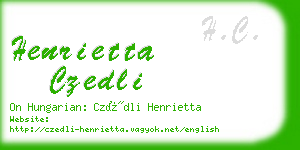 henrietta czedli business card